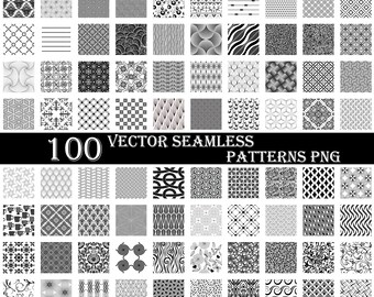 cute homework clipart black and white Seamless Patterns Png Bundle 3, Transparent Background, Black and White Pattern Png, 100 Png Pattern, Clip Art, Endless Pattern, Easy To Use