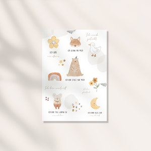 POSTKARTE BOHO Affirmationen 01 / Circus Kinder Postkarten für Kinder, Baby, Geburt, Affirmationen