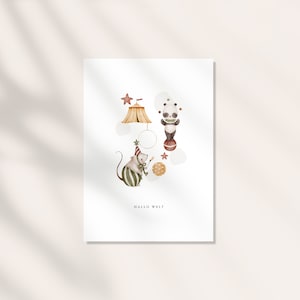 POSTKARTE CIRCUS 01 / Circus Kinder Postkarten für Kinder, Baby, Geburt
