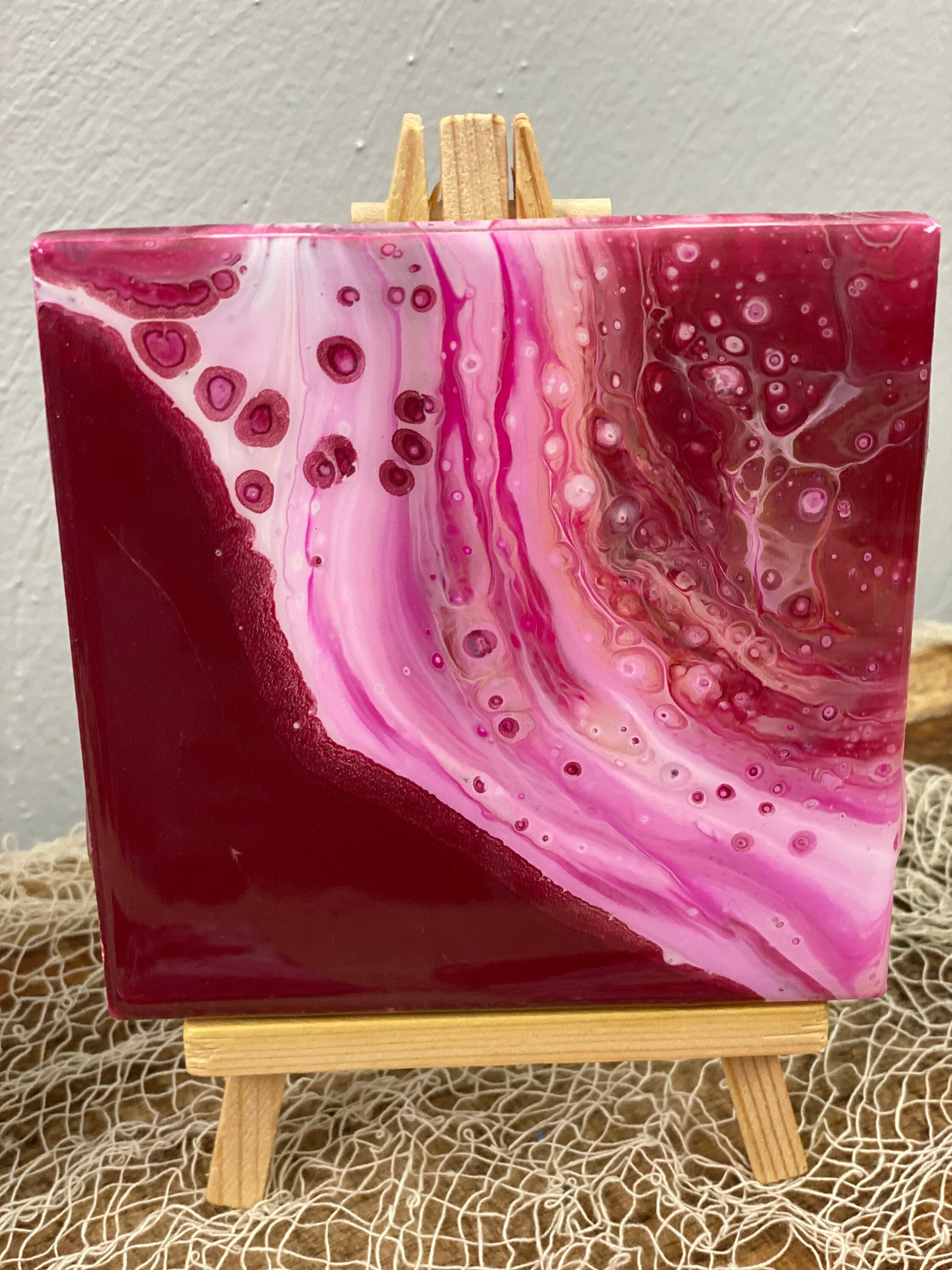 Hand painted coasters set of 4. Acrylic paint finished with Etsy