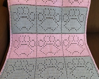 Crochet blanket pattern, dog blanket for couch, blanket for dog bed, baby blanket crochet pattern, filet crochet pattern, picnic blanket.