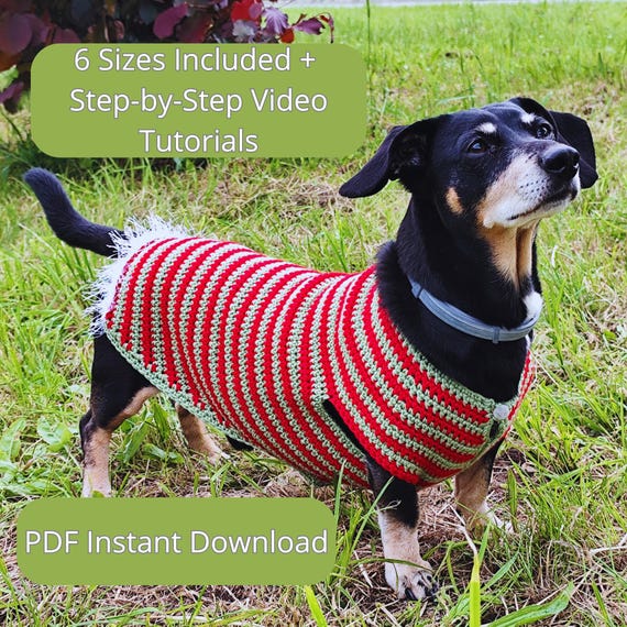 Dog Sweaters for Large Dogs, Crochet Pattern, Clothes for