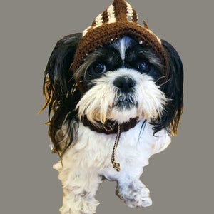 Сrochet hat pattern for French Bulldog, Crochet dog hat pattern, Dog hat pattern, Hat for pet with Ear Holes, Beginner crochet pattern. image 8