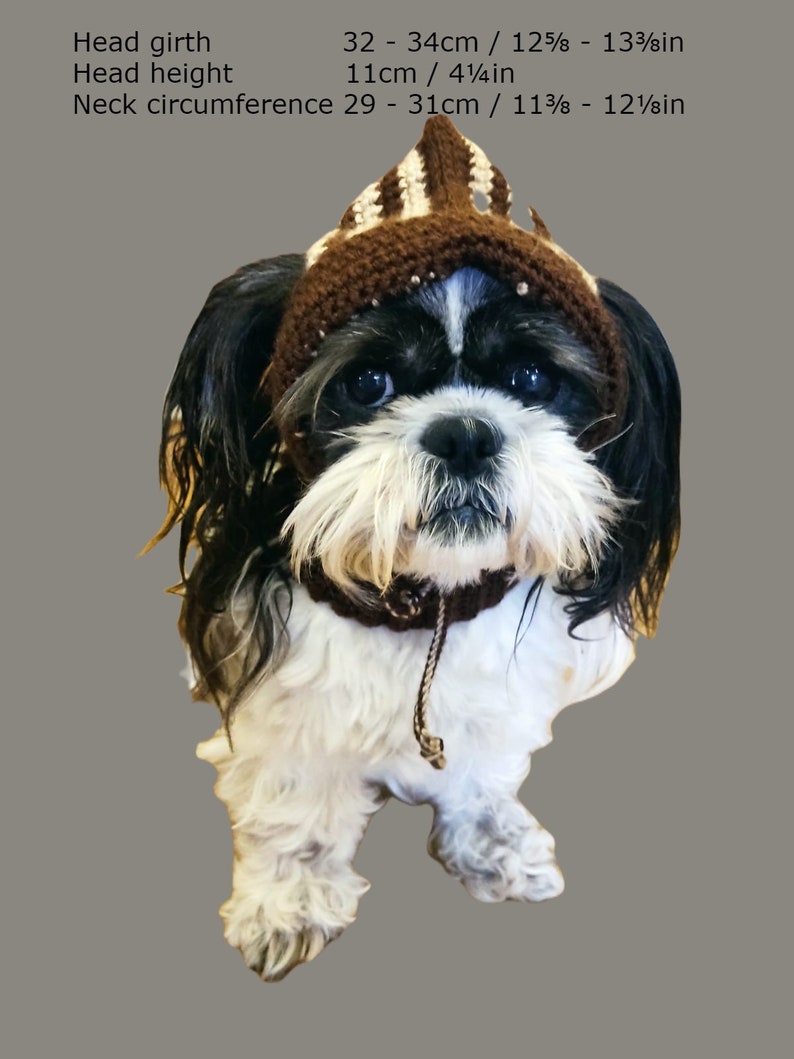 Сrochet hat pattern for French Bulldog, Crochet dog hat pattern, Dog hat pattern, Hat for pet with Ear Holes, Beginner crochet pattern. image 8