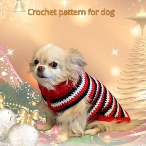 Crochet dog sweater pattern, pet clothes, dog clothes for small dogs, dog jumper crochet pattern, large dog sweaters, chihuahua gifts.