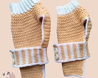 Dog sweater crochet pattern, dog clothes chihuahua, sphynx cat clothes, yorkshire terrier gifts, small dog sweaters, easy crochet pattern.