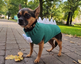 Crochet dog sweater pattern, dog coat pattern, crochet bow, dragon dog, big dog clothes, Cat sweater crochet pattern, sweater puppy.