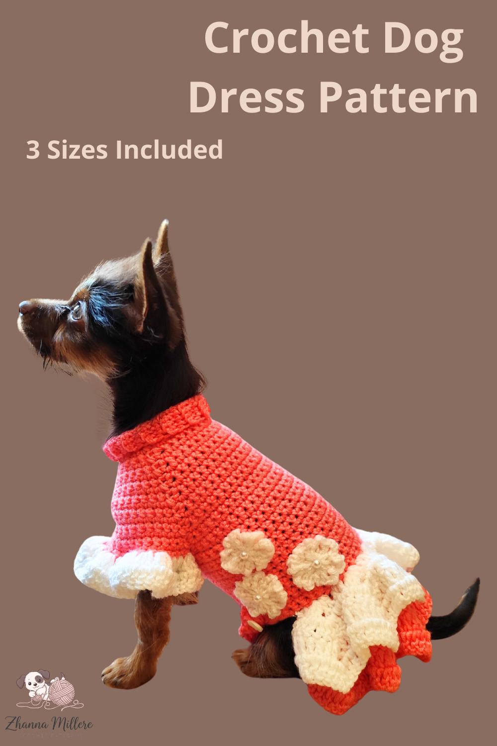 かぎ針編みの犬用ドレスの型紙 PDF – サイズ S、M、L - Etsy 日本