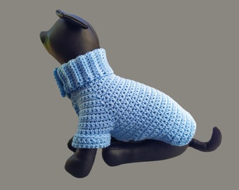 Dog sweater pattern, Small and Medium dog sweater pattern, Sphynx cat clothes pattern, Crochet pattern for pets, Crochet dog sweater.