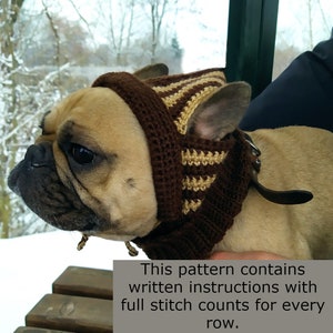 Сrochet hat pattern for French Bulldog, Crochet dog hat pattern, Dog hat pattern, Hat for pet with Ear Holes, Beginner crochet pattern. image 4
