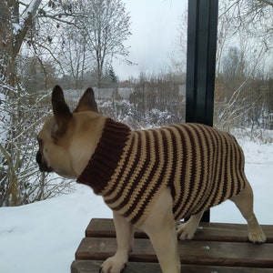 Dog sweater crochet pattern, Сrochet sweater pattern for French Bulldog, Crochet dog clothes pattern, Dog jumper crochet pattern.