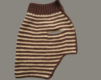 Сrochet sweater pattern for french bulldog, Crochet dog sweater pattern, Pet stripe sweater crochet pattern, dog jumper crochet pattern.