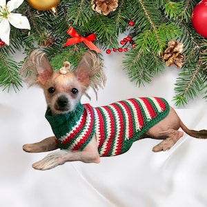 Christmas sweaters for dogs, crochet patterns for dog sweaters, dog clothes for large dogs,  small dog sweater crochet patterns, puppy coat.