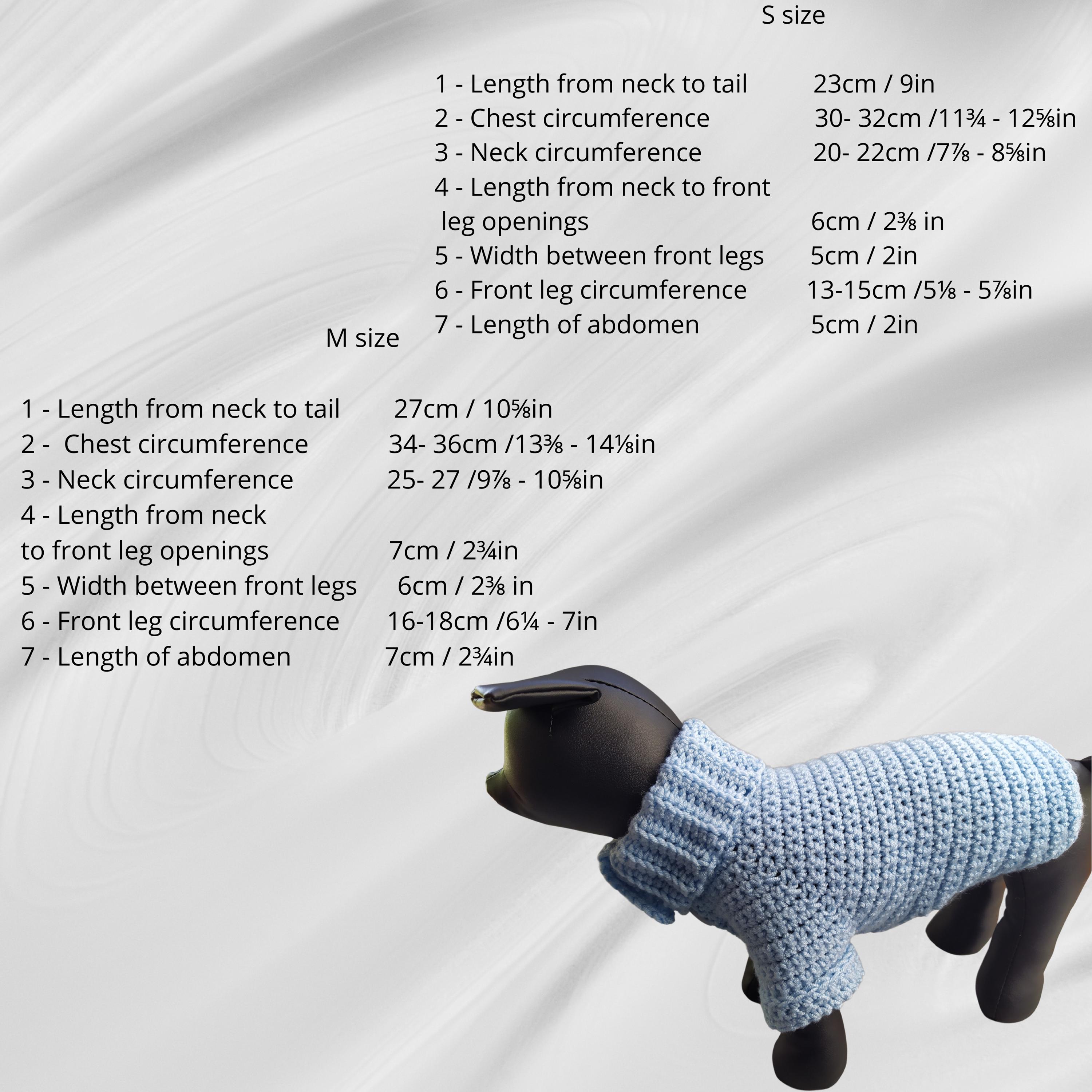 Crochet Dog Sweater, Small Dog Clothes (PDF Pattern - Etsy