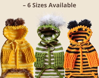 Cat sweater crochet pattern, Cat hoodie, Sphynx cat clothes