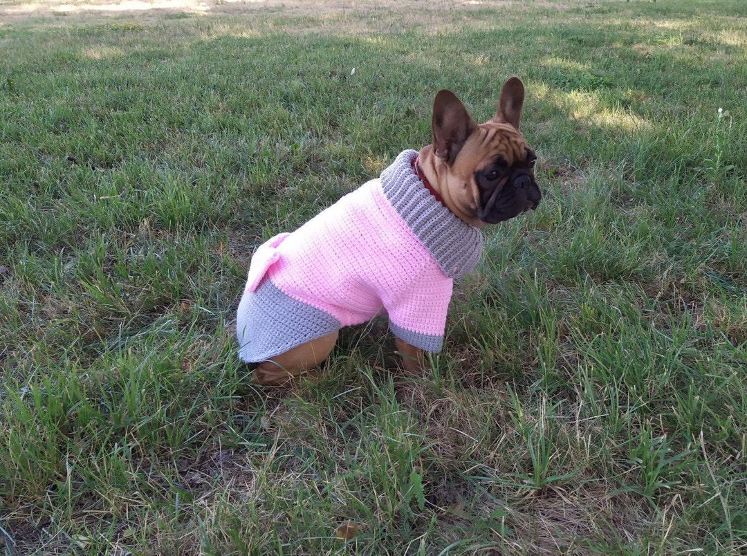 Sweater for French Bulldog, Crochet Pattern, French Bulldog Coat, Dog