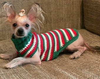 Christmas sweaters for dogs, crochet patterns for dog sweaters, dog clothes for large dogs,  small dog sweater crochet patterns, puppy coat.
