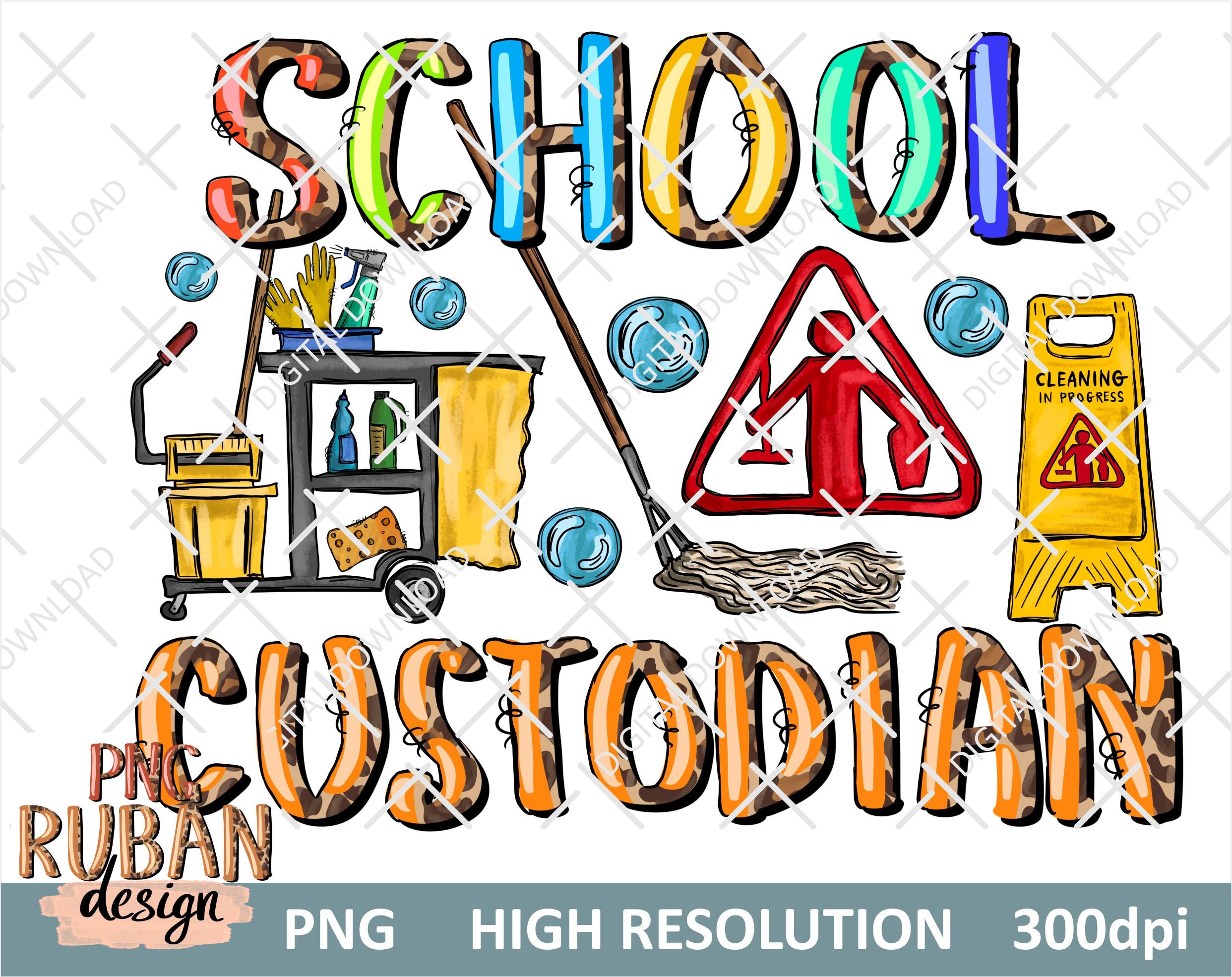 School Custodian Png Back to School Teacher Png School - Etsy