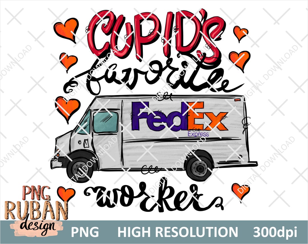 Fedex Valentine Png Cupid's Favorite Postal Png Love Etsy