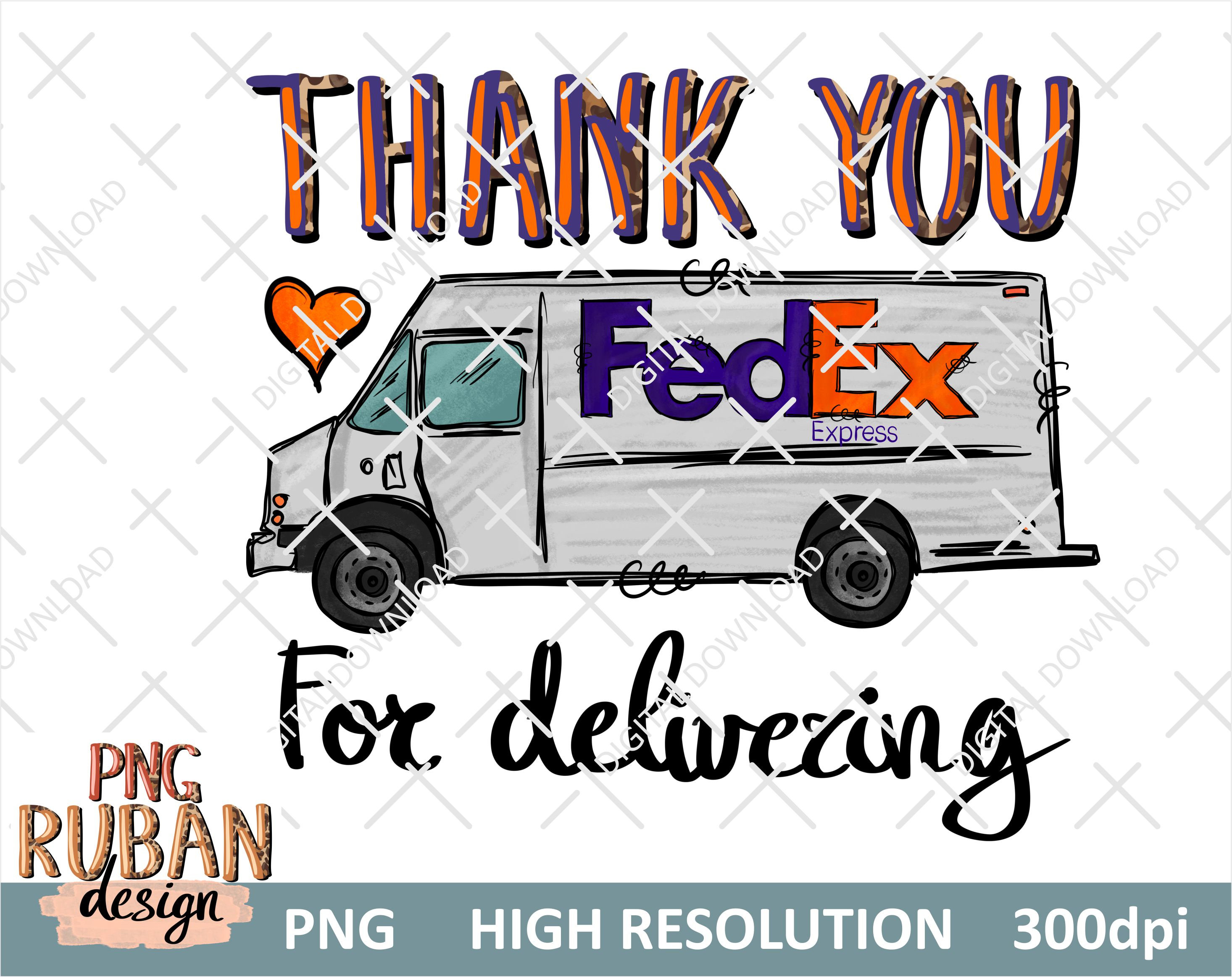 Fedex truck cartoon