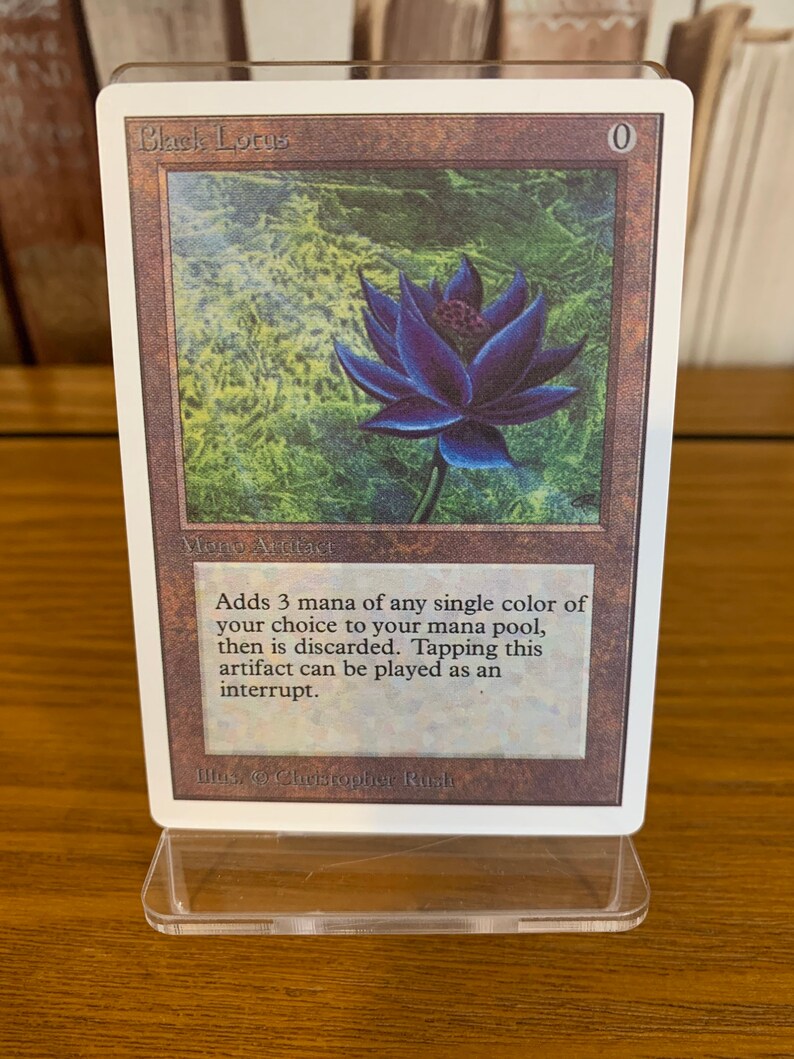 Custom Magic of the Gathering Black Lotus Trading Card Etsy
