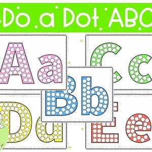 Alphabet Do a Dot Pages, ABC, Dot markers Sheets, do-a-dot painting, Bingo Daubers, Printable Worksheets, Digital Activities for kids