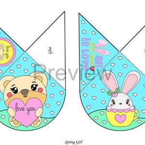Valentine's Day Corner Bookmarks Printable DIY Paper Crafts for Kids St