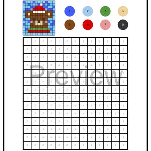 Christmas Mystery Pictures Printable Color by Number Sheets Math Winter ...