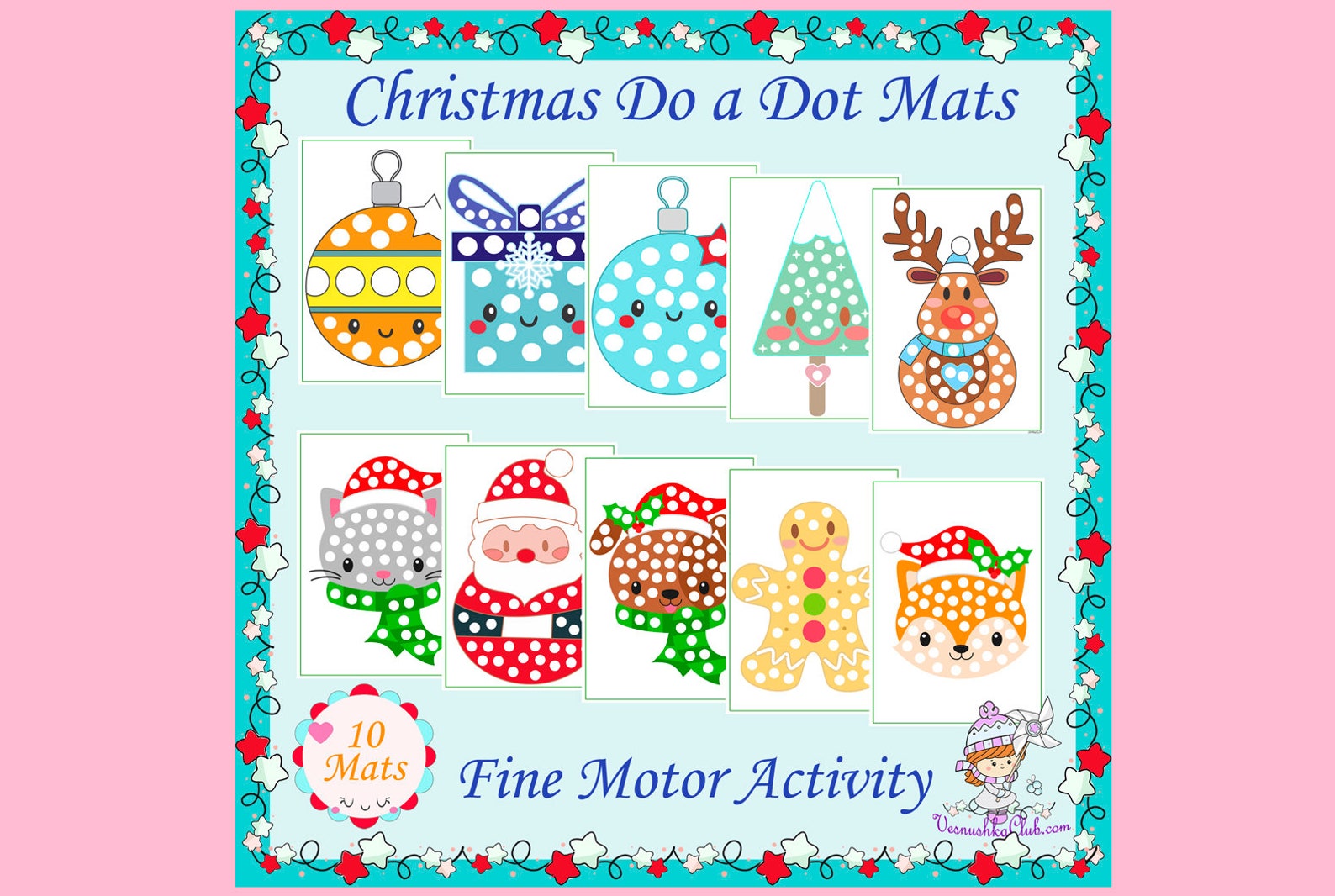 Christmas Do A Dot Printables Etsy