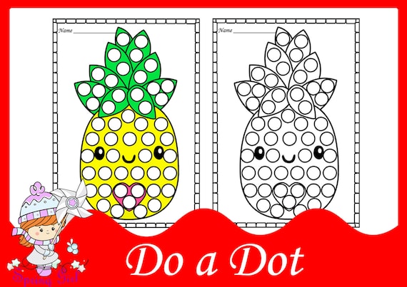 Spring Coloring Pages, Color by Number Dot Marker Worksheets