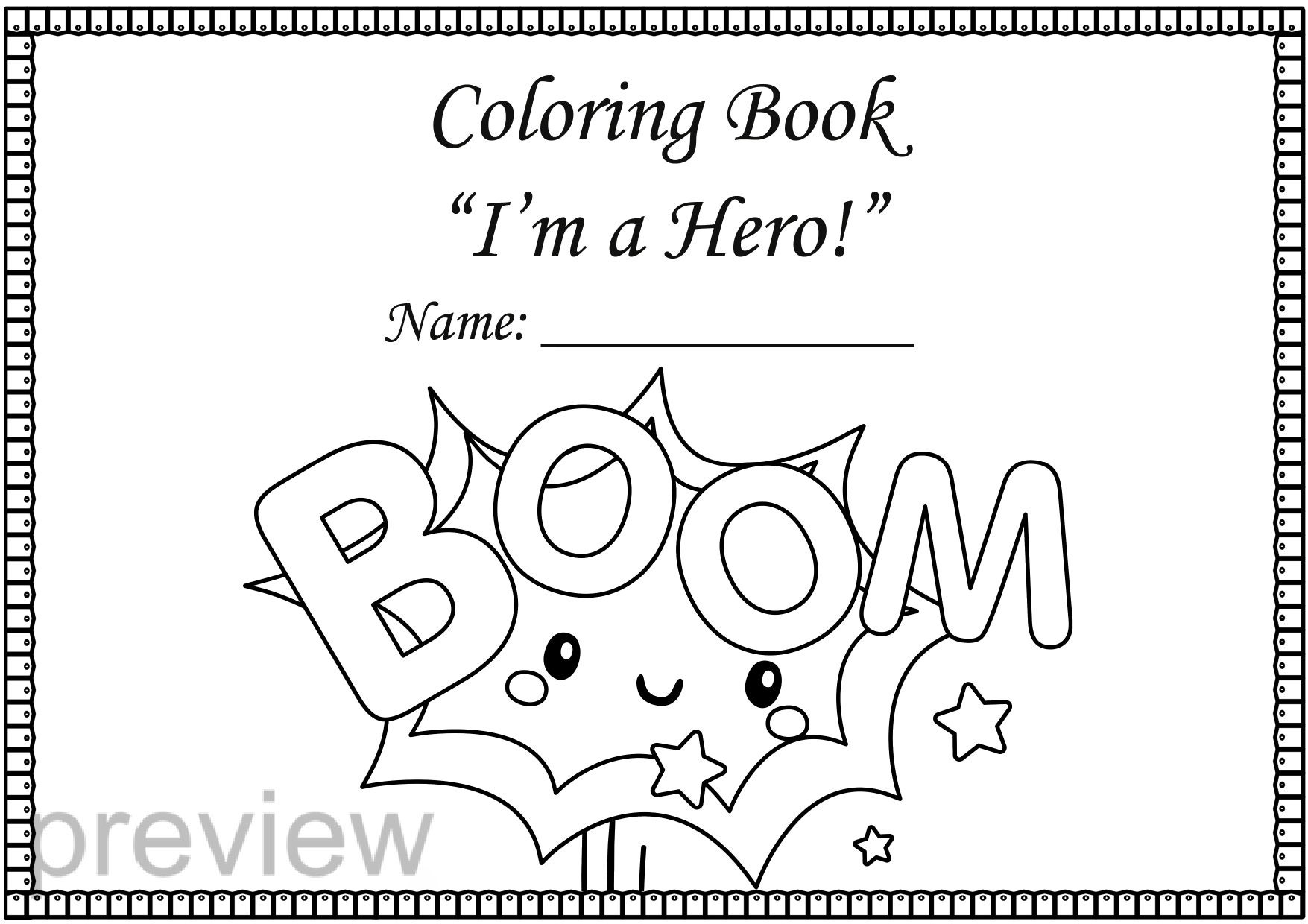 Coloring Book for 7+ Year Olds (Superhero Words) [Book]