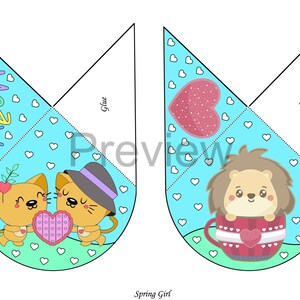 Valentine's Day Corner Bookmarks Printable DIY Paper Crafts for Kids St