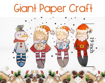 Giant Christmas Paper Craft | Bulletin Board Decoration | Christmas Classroom Decoration | Instant Download | Printable