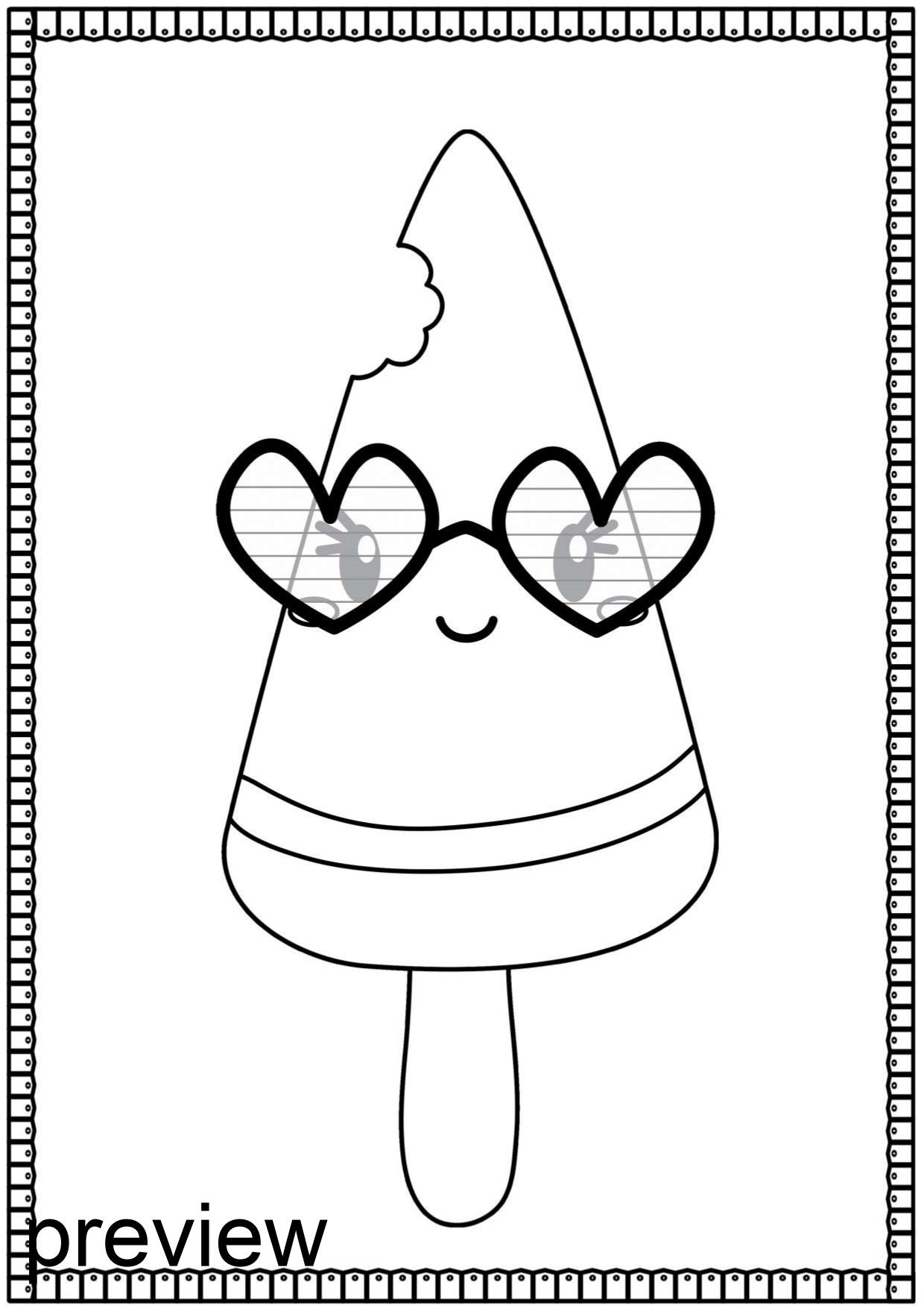 Coloring Pages for Kids Ice Cream Coloring Sheets Summer | Etsy