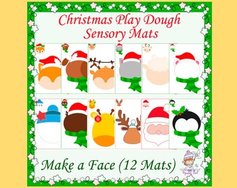 Christmas Play Dough Mats