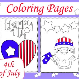 4th of July Coloring Pages for Kids, Printable Independence Day Coloring Pages, Patriotic Coloring | Summer Coloring Sheets, USA Flag Kids