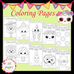 Día de los Muertos/Día de los muertos Páginas para colorear