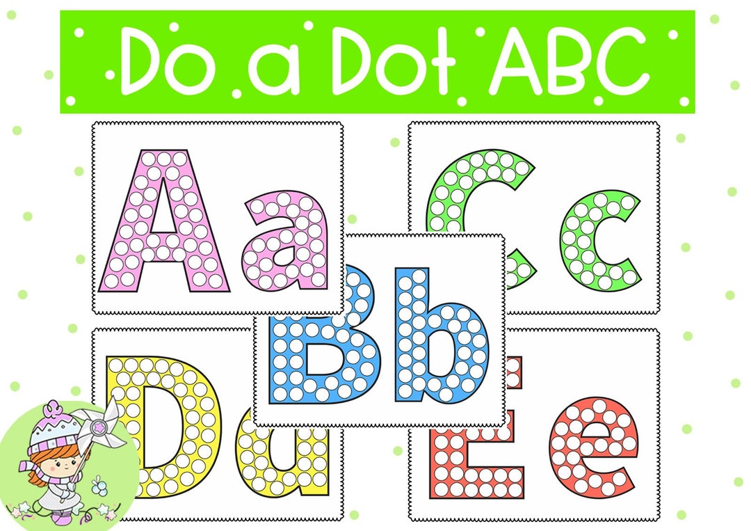 Alphabet Do a Dot Pages, ABC, Dot Markers Sheets, Doadot Painting