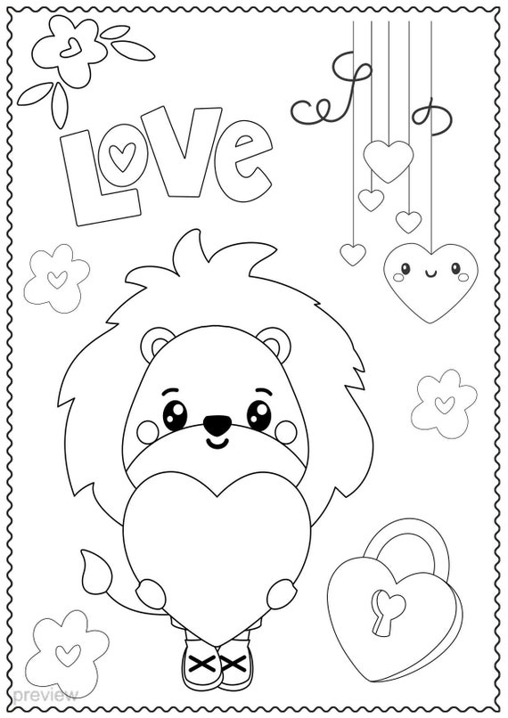 February Coloring, Dotter Activity Pages: Hibernation, Valentine's Day,  Dental, Kids Coloring Pages, Coloring Book, Kids Coloring Sheets (Download  Now) 