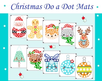 Christmas Do a Dot Mats | Printable Christmas Activities for Kids | Fine Motor Skills | Instant Download | Digital