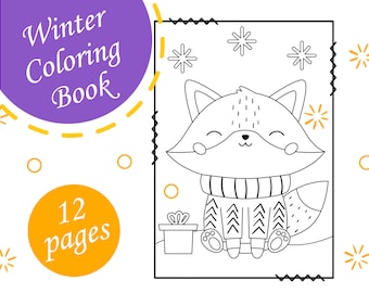Christmas Animals Coloring Pages Printables for Kids | Winter Coloring Book Digital | Coloring Sheets | Christmas Activities Game