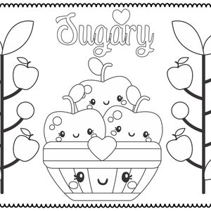 Apple Day: Coloring Book/pages - Etsy