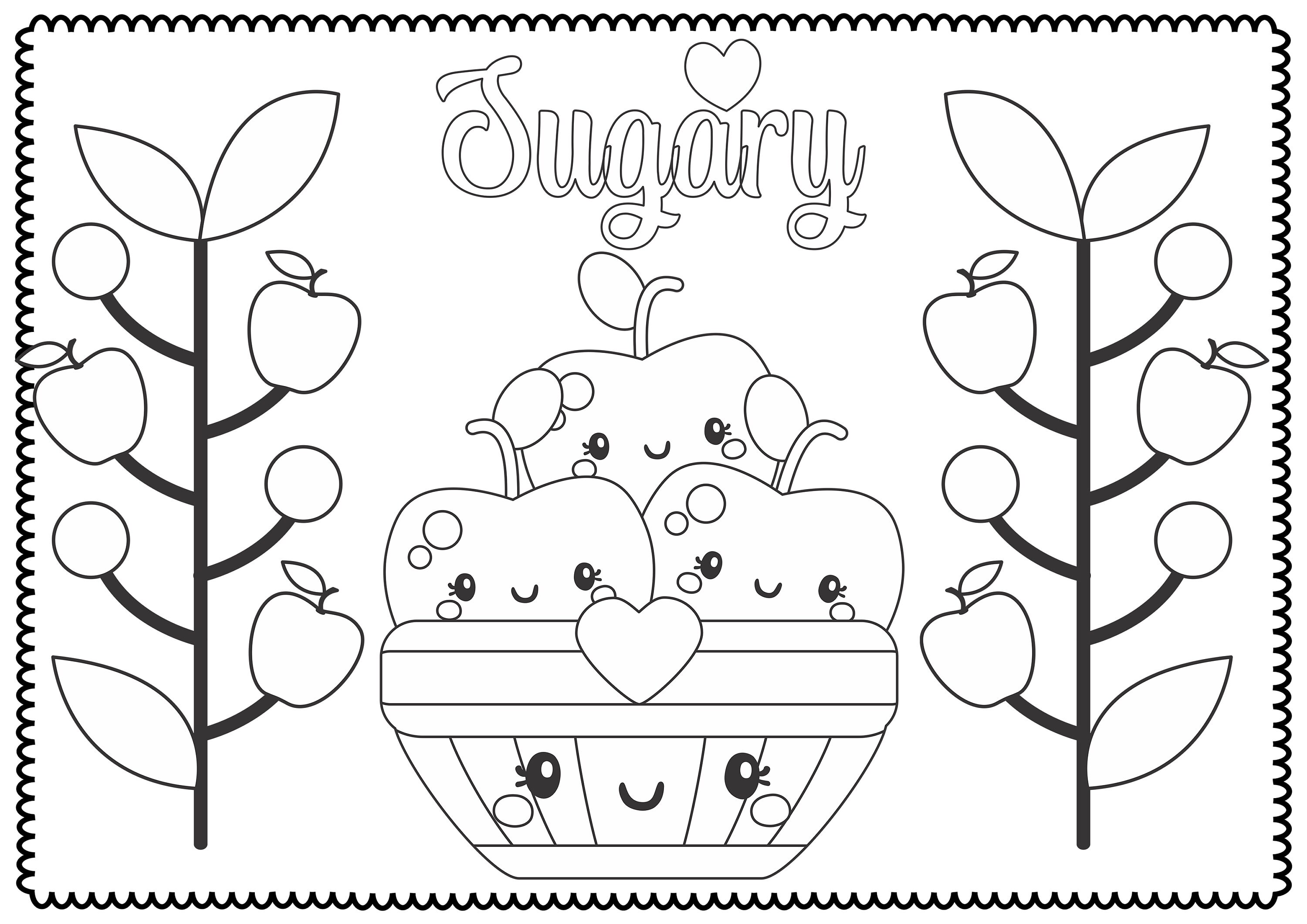 Apple Day: Coloring Pages | Printable Coloring Sheets for Kids | Fall ...