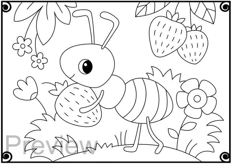 Bugs Coloring Pages | Insects Printable Coloring Sheets | Spring ...