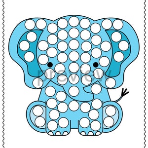 Do a Dot Mats Sheets Kids | Animals Do-a-dot Painting | Dot Marker ...