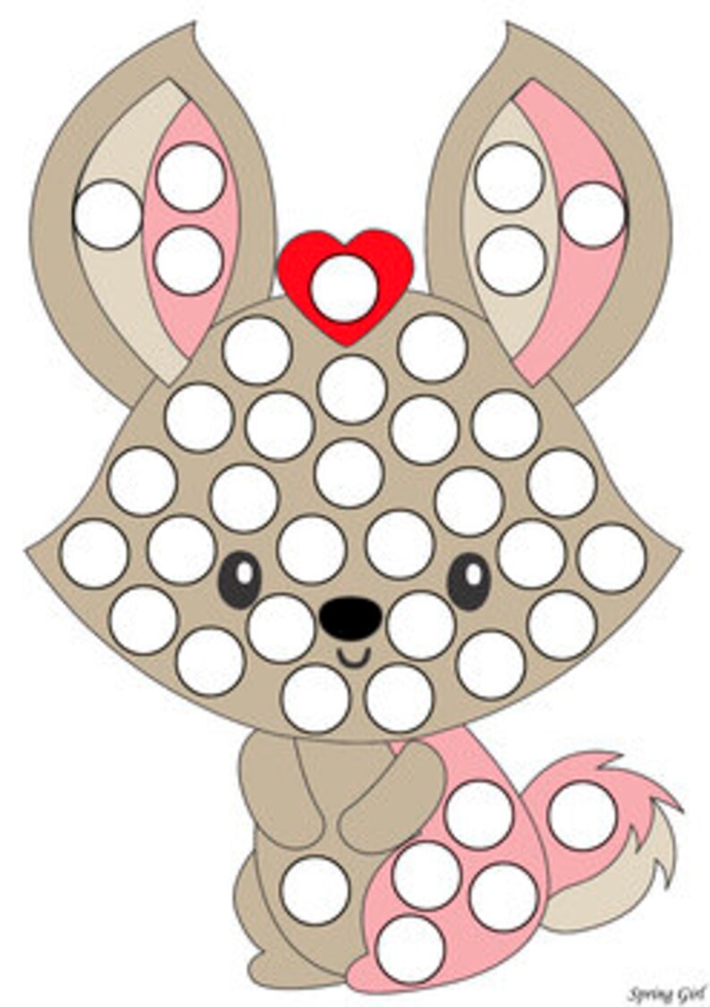 Valentine's Day Do a Dot Printables for Kids - Etsy