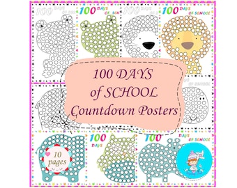 100 Days of School Countdown Posters