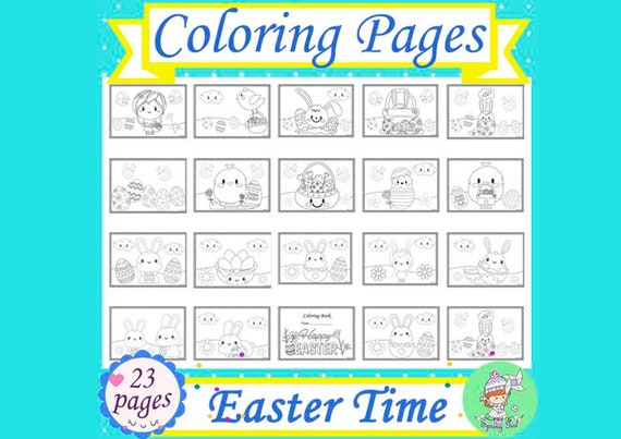 Easter Coloring Book | Printable Coloring Pages | Easter Kids Worksheets Activities | Easter Bunny | Easter Egg