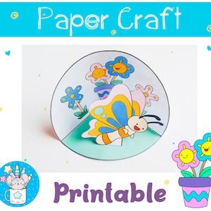 Paper Craft for Kids | Printable Spring DIY | Bugs Paper Craft | Activities for school, kindergarten | Homeschool | Digital Printable PDF