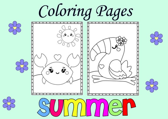 Summer Coloring Pages for Kids | Beach Coloring Book | Printable Coloring Sheets for Kids | Summer Party Activities | Digital Download